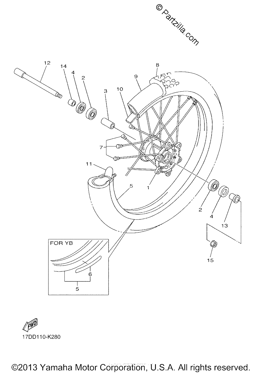 Diagrama de FRONT WHEEL