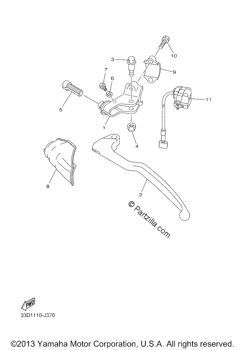 Diagrama de HANDLE SWITCH LEVER