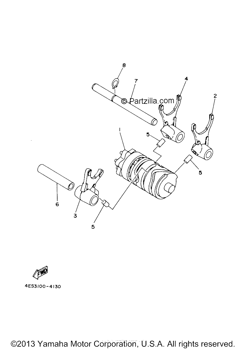 Diagrama de SHIFT CAM FORK