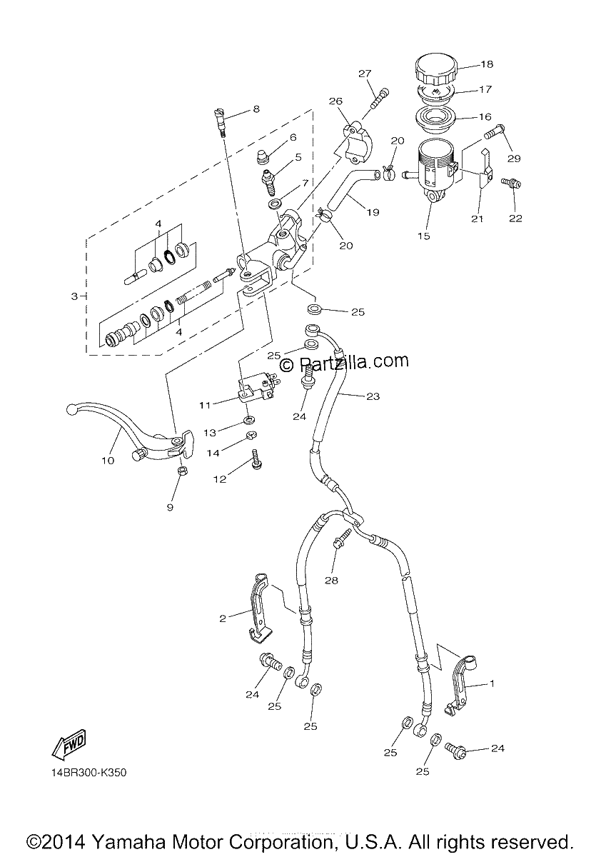 Diagrama de FRONT MASTER CYLINDER