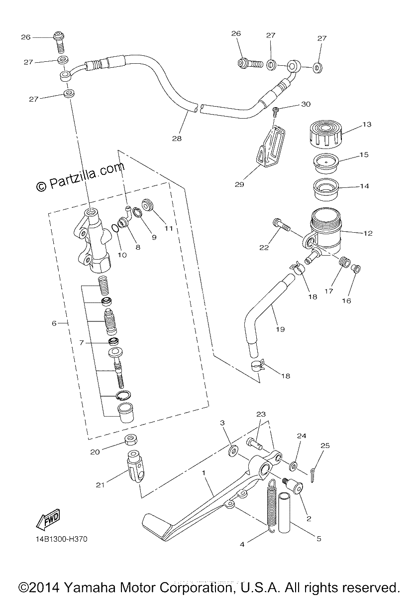 Diagrama de REAR MASTER CYLINDER