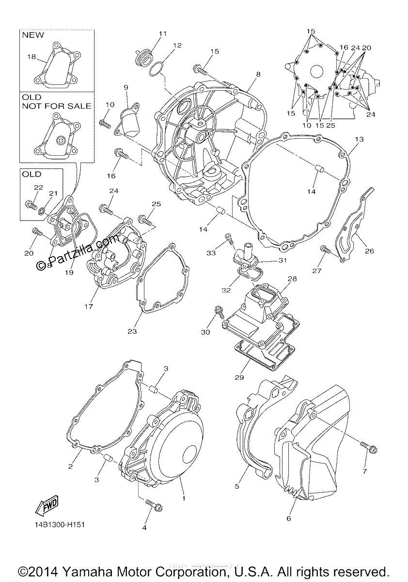 Diagrama de CRANKCASE COVER 1