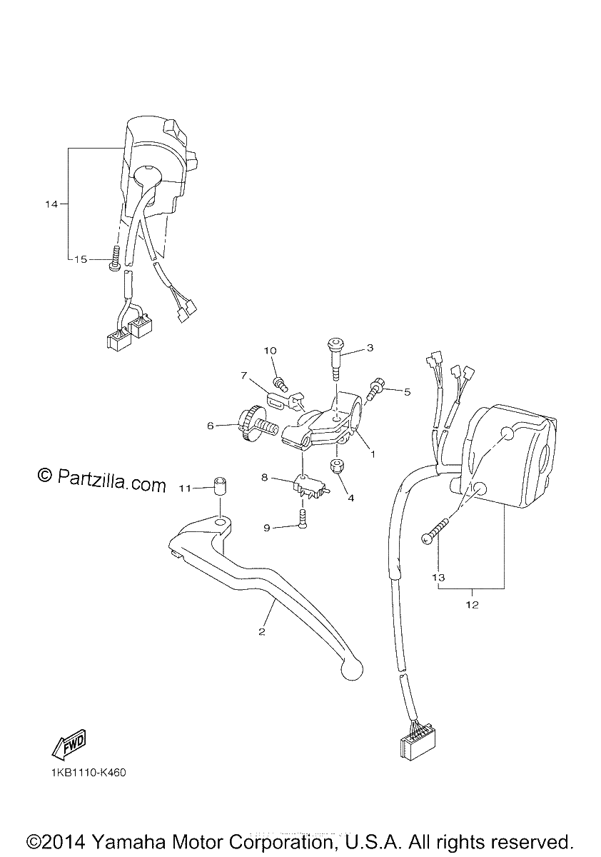 Diagrama de HANDLE SWITCH LEVER