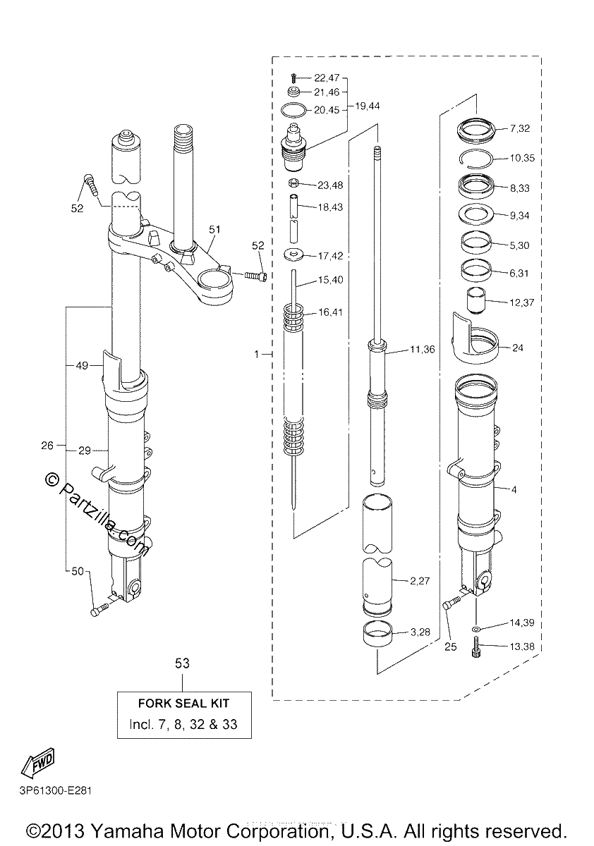 Diagrama de FRONT FORK