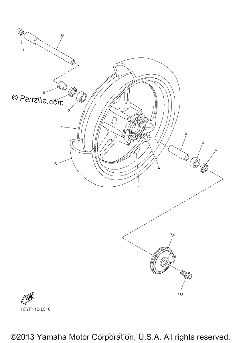 Diagrama de FRONT WHEEL