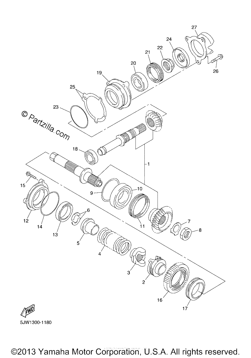 Diagrama de MIDDLE DRIVE GEAR