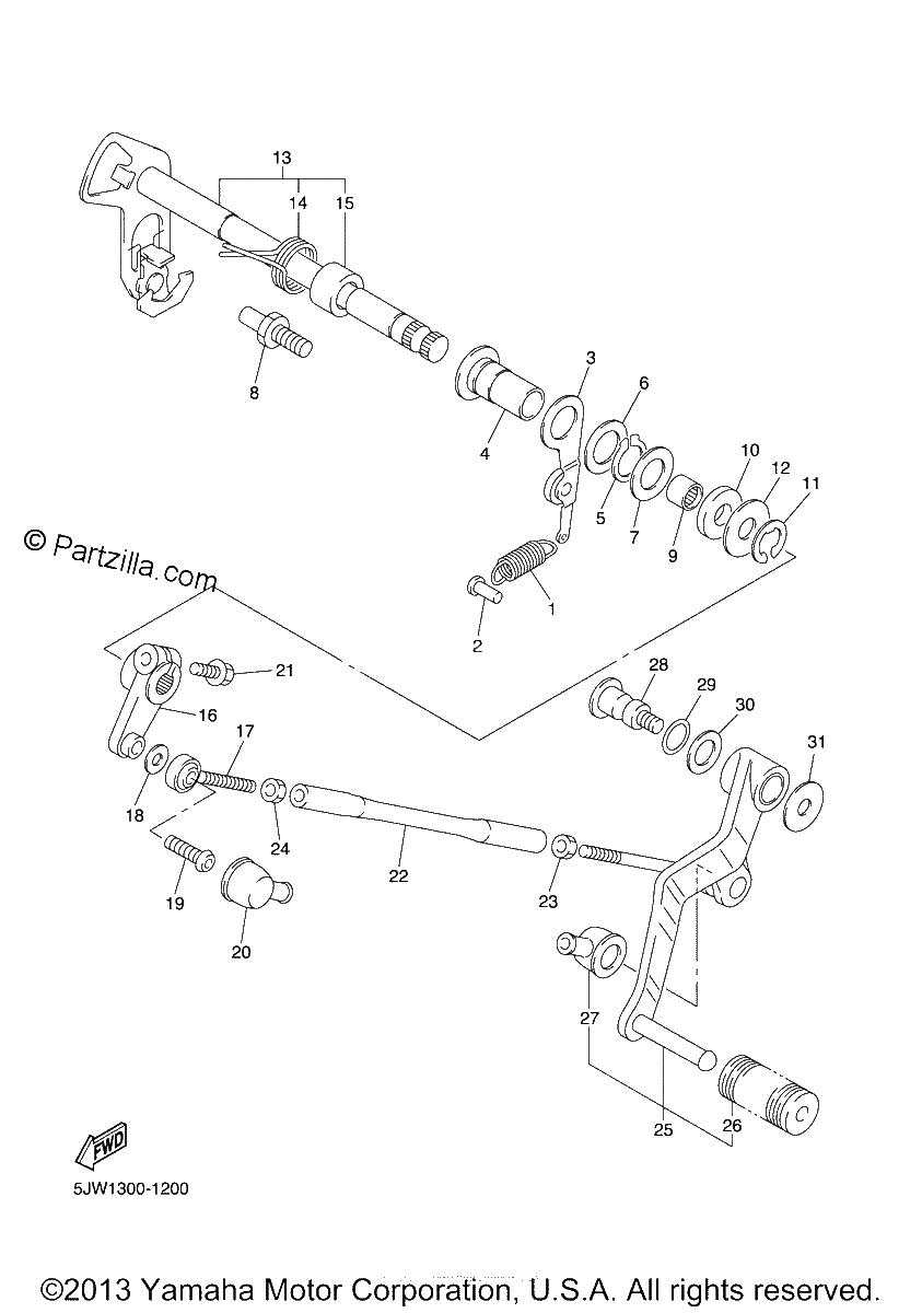 Diagrama de SHIFT SHAFT