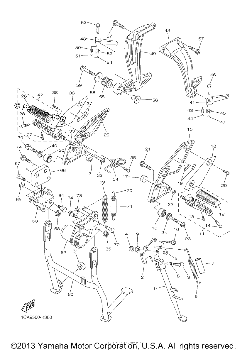 Diagrama de STAND FOOTREST