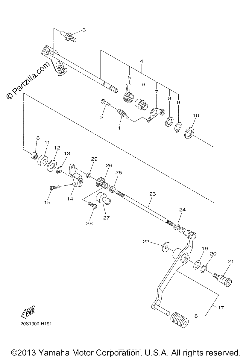 Diagrama de SHIFT SHAFT