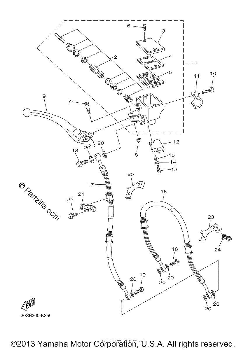 Diagrama de FRONT MASTER CYLINDER