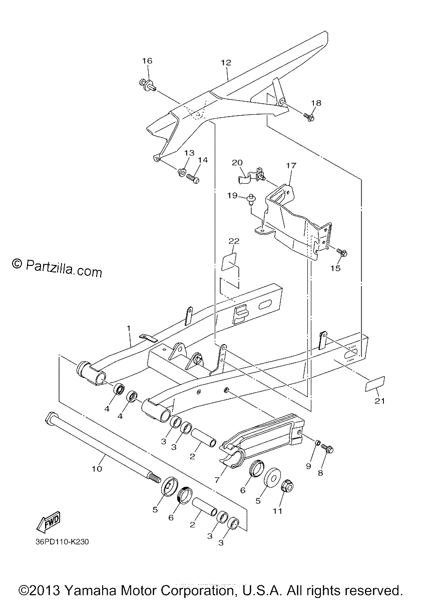Diagrama de REAR ARM