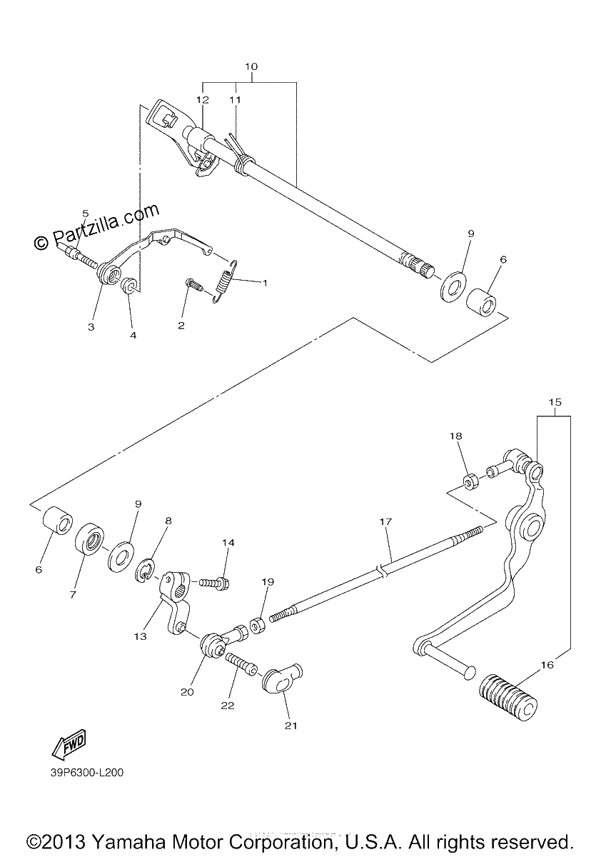 Diagrama de SHIFT SHAFT