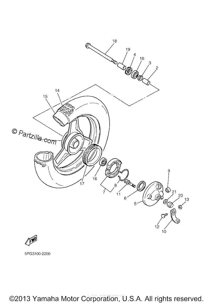 Diagrama de FRONT WHEEL