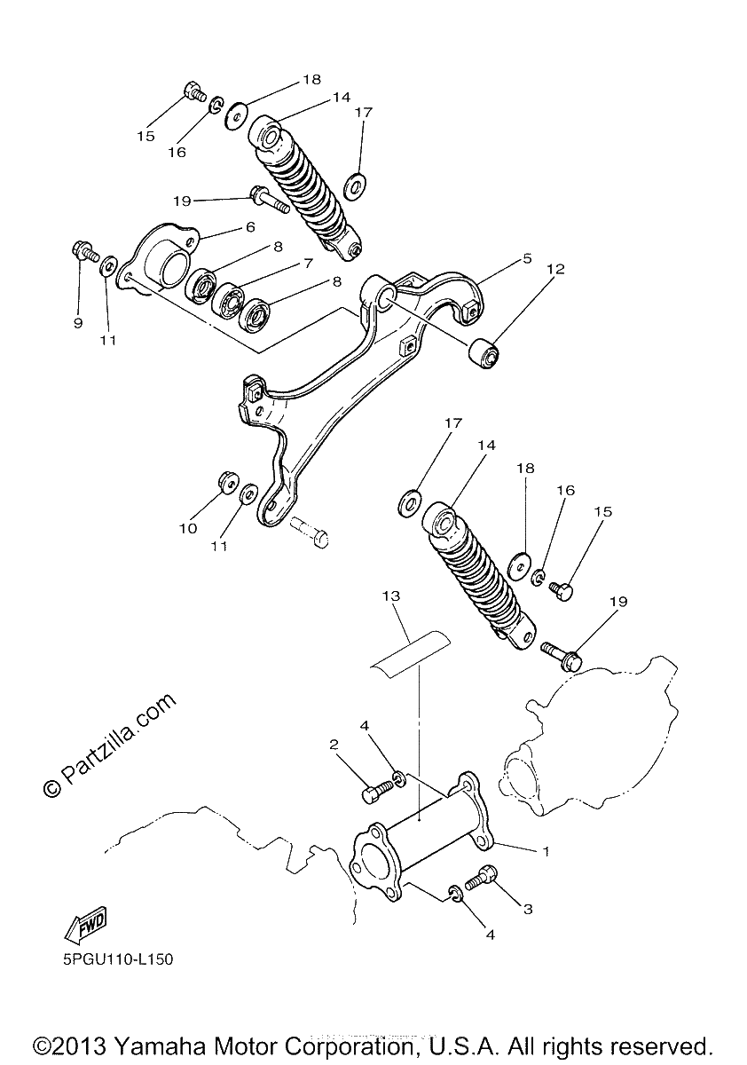 Diagrama de REAR ARM SUSPENSION