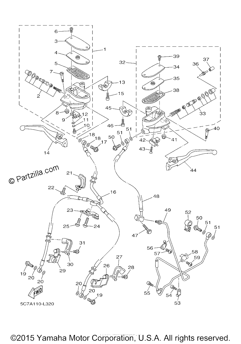 Diagrama de FRONT MASTER CYLINDER