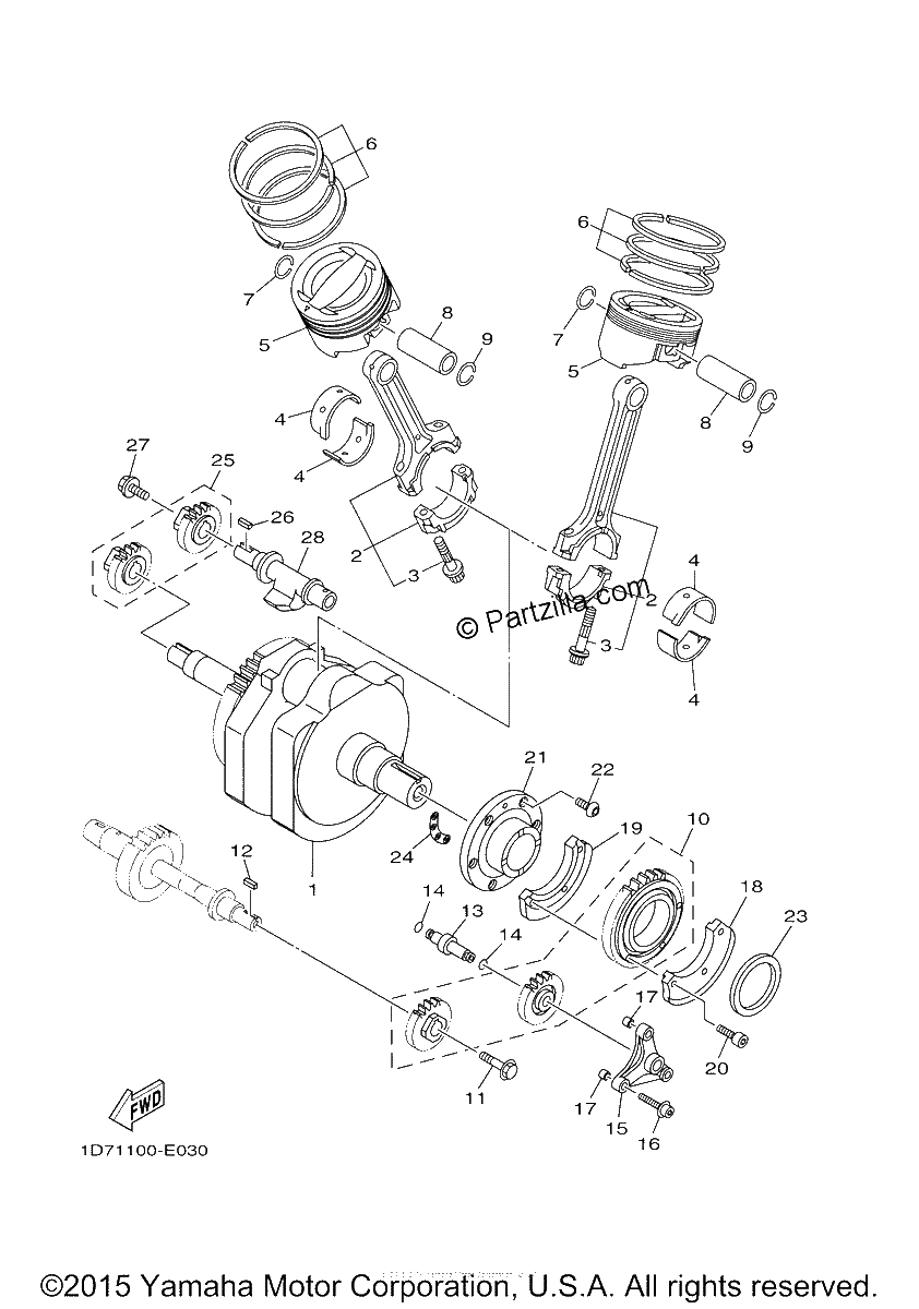 Diagrama de CRANKSHAFT PISTON
