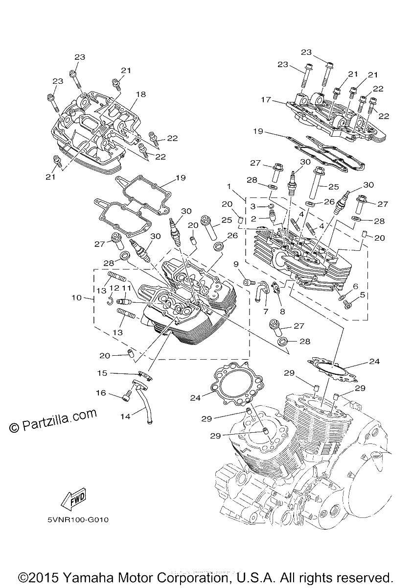 Diagrama de CYLINDER HEAD