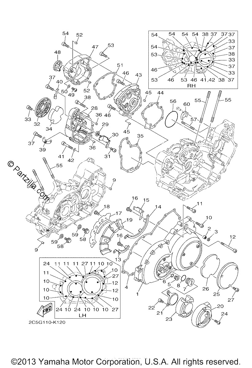 Diagrama de CRANKCASE COVER 1