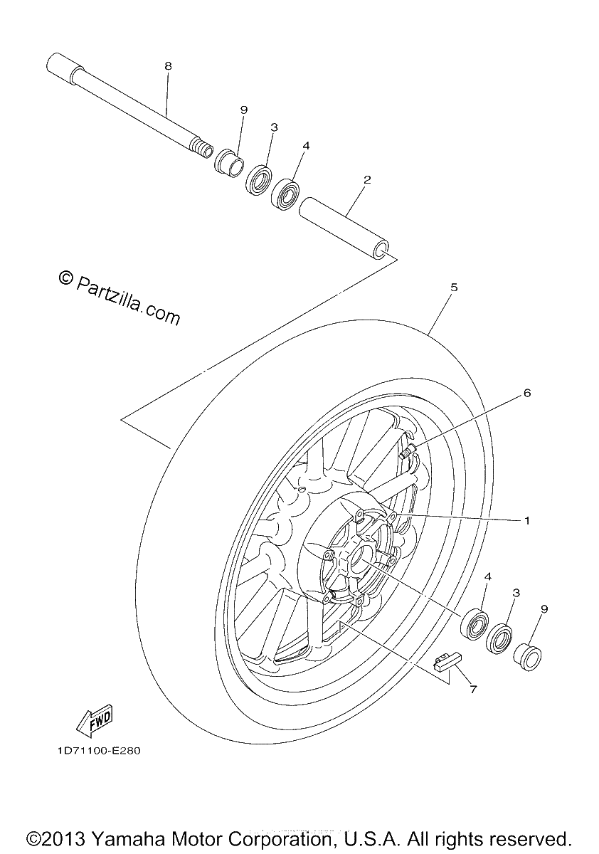 Diagrama de FRONT WHEEL