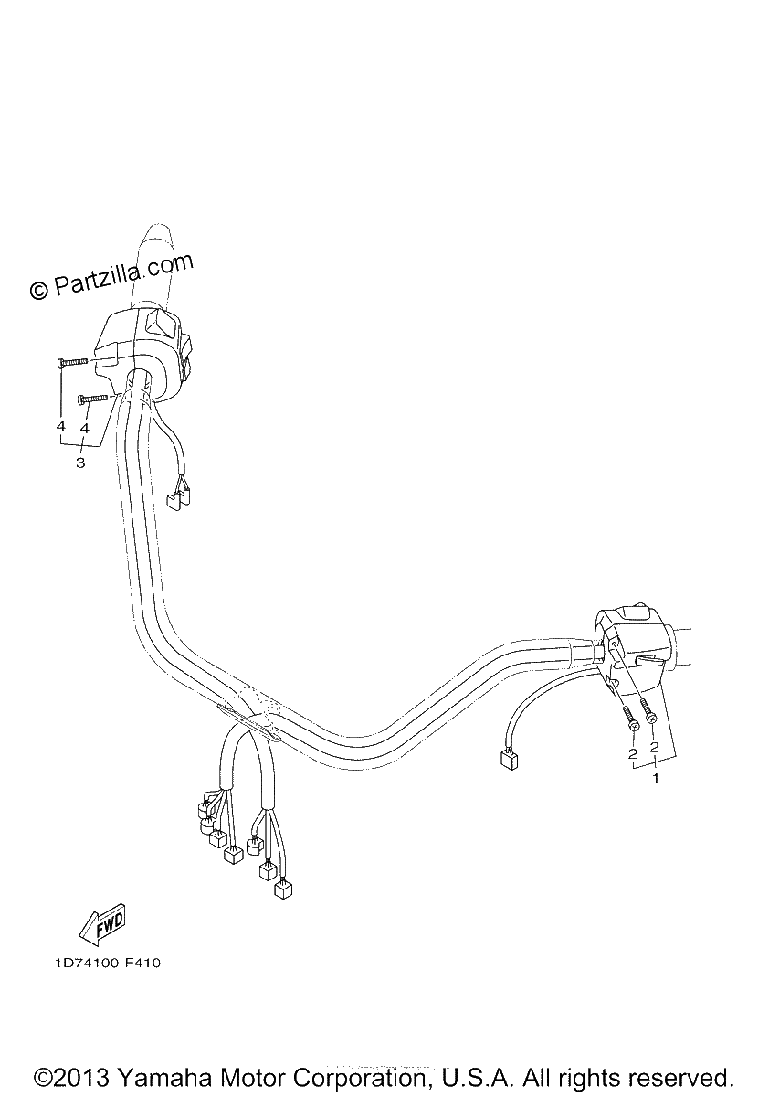 Diagrama de HANDLE SWITCH LEVER