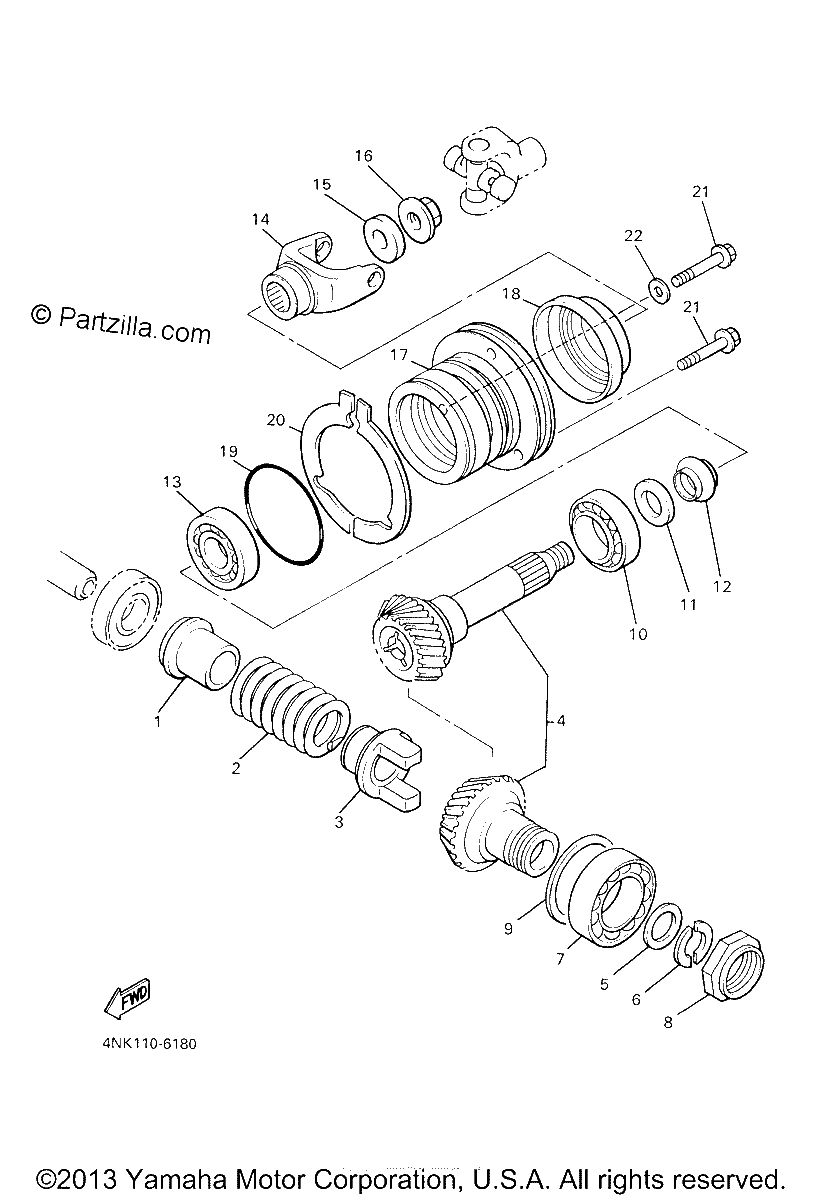 Diagrama de MIDDLE DRIVE GEAR