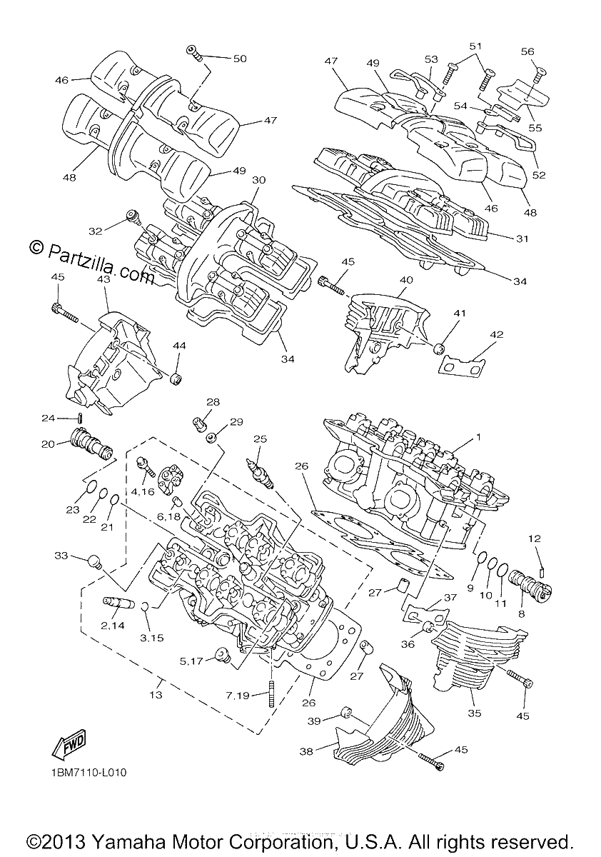 Diagrama de CYLINDER HEAD