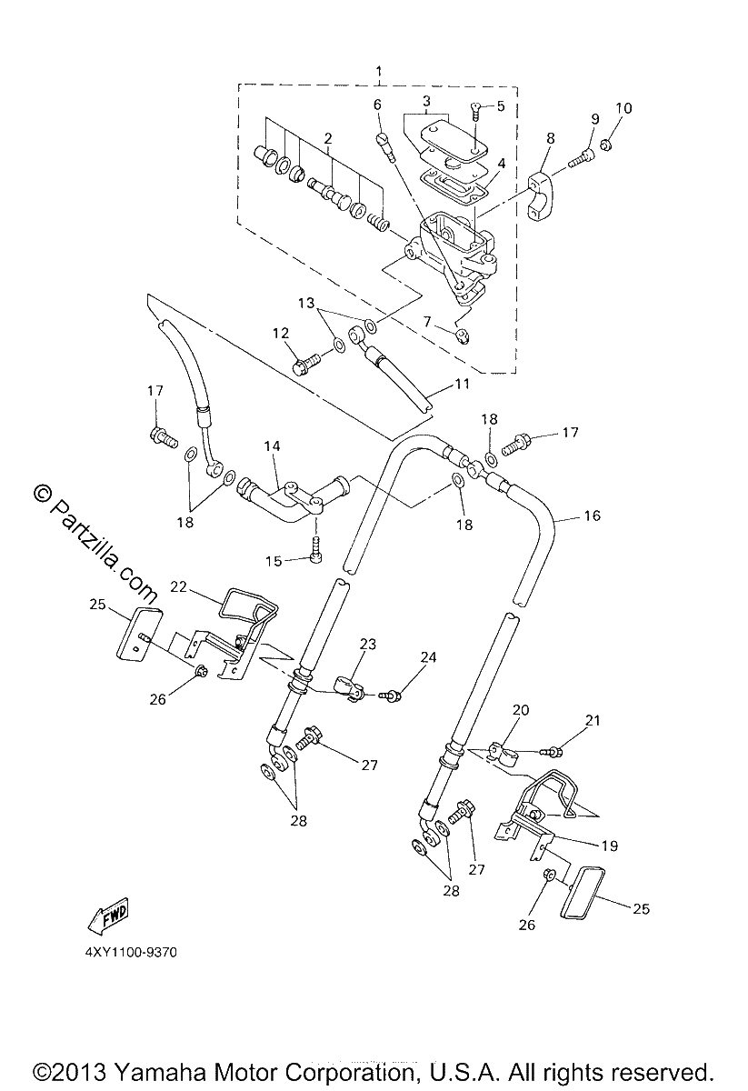 Diagrama de FRONT MASTER CYLINDER