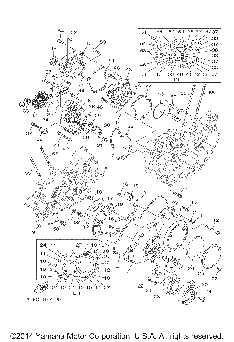 Diagrama de CRANKCASE COVER 1