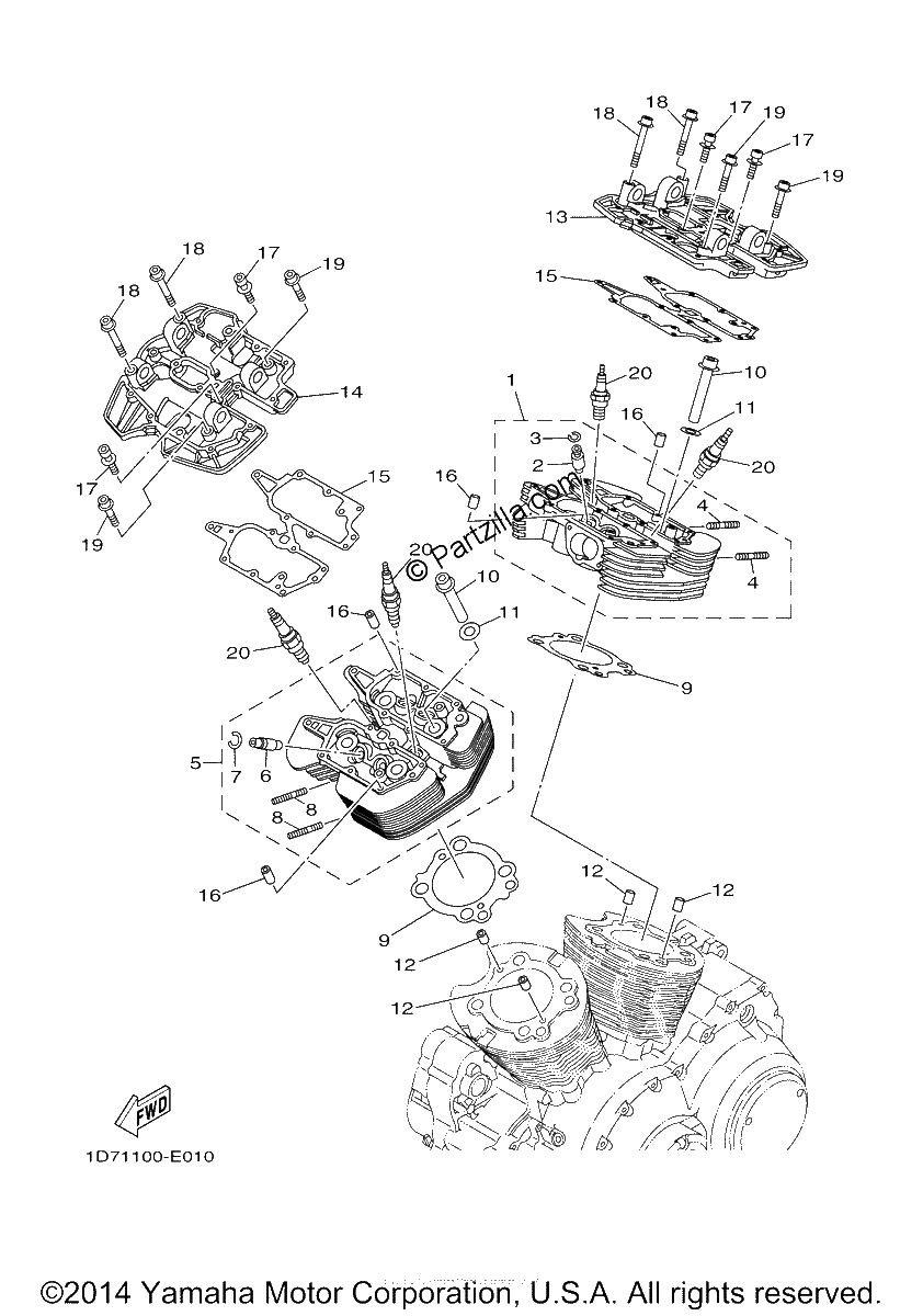 Diagrama de CYLINDER HEAD