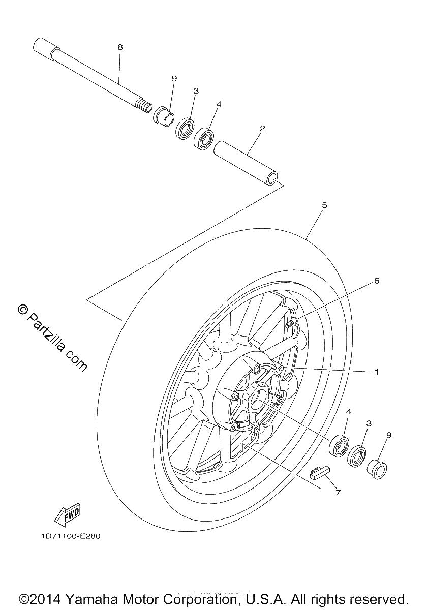 Diagrama de FRONT WHEEL