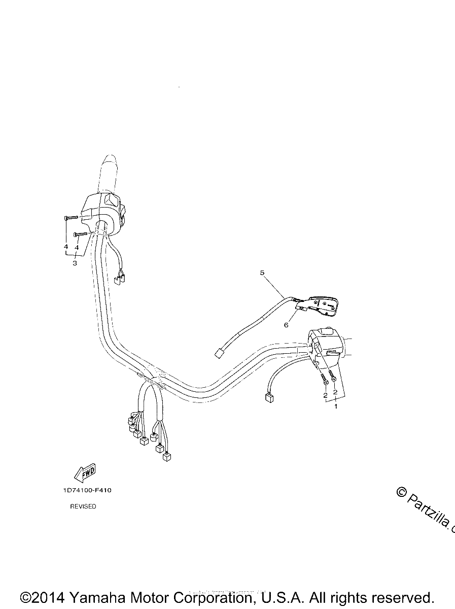 Diagrama de HANDLE SWITCH LEVER