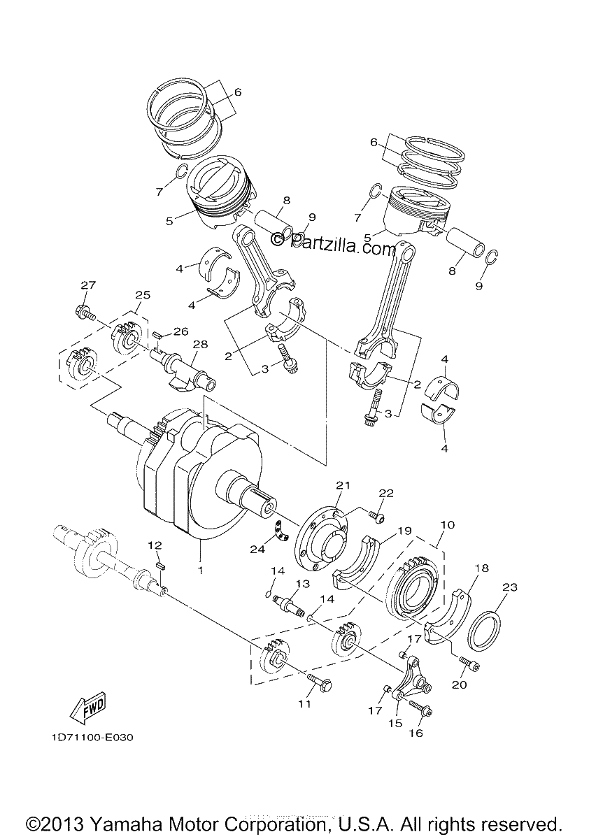 Diagrama de CRANKSHAFT PISTON