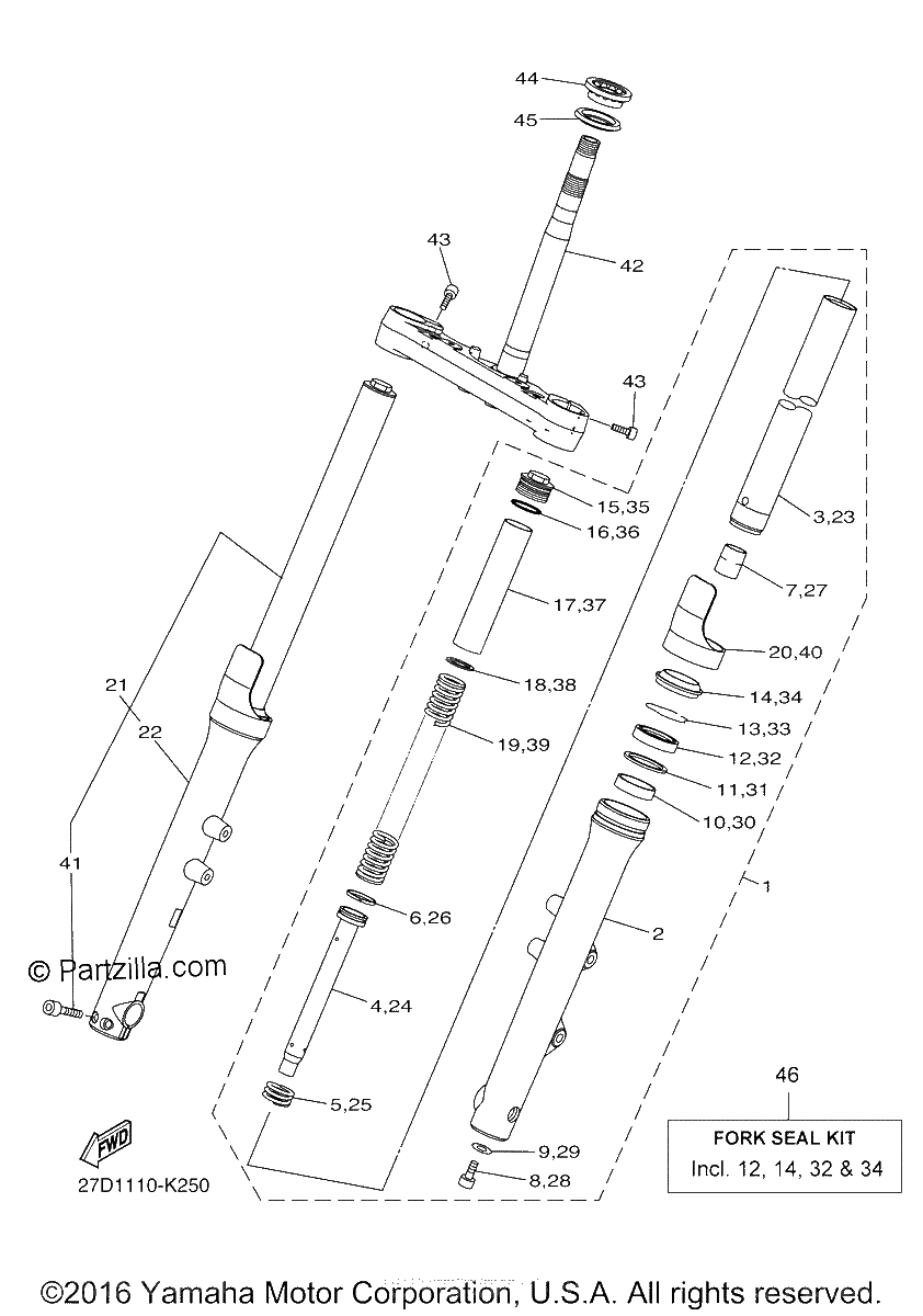 Diagrama de FRONT FORK
