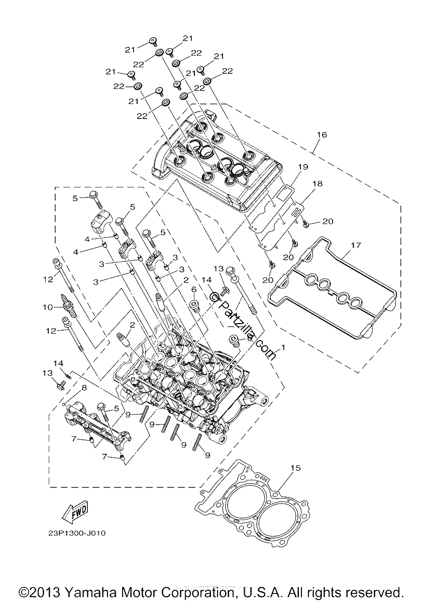 Diagrama de CYLINDER HEAD