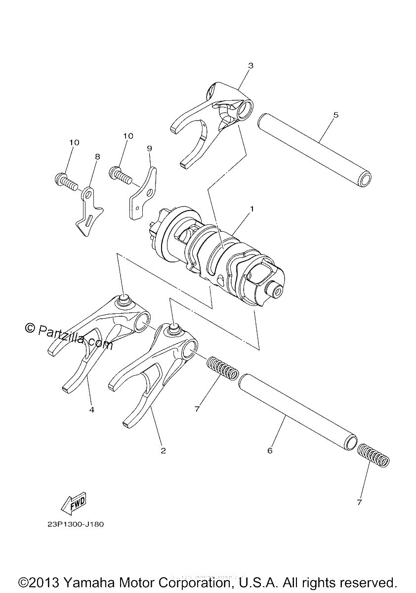 Diagrama de SHIFT CAM FORK