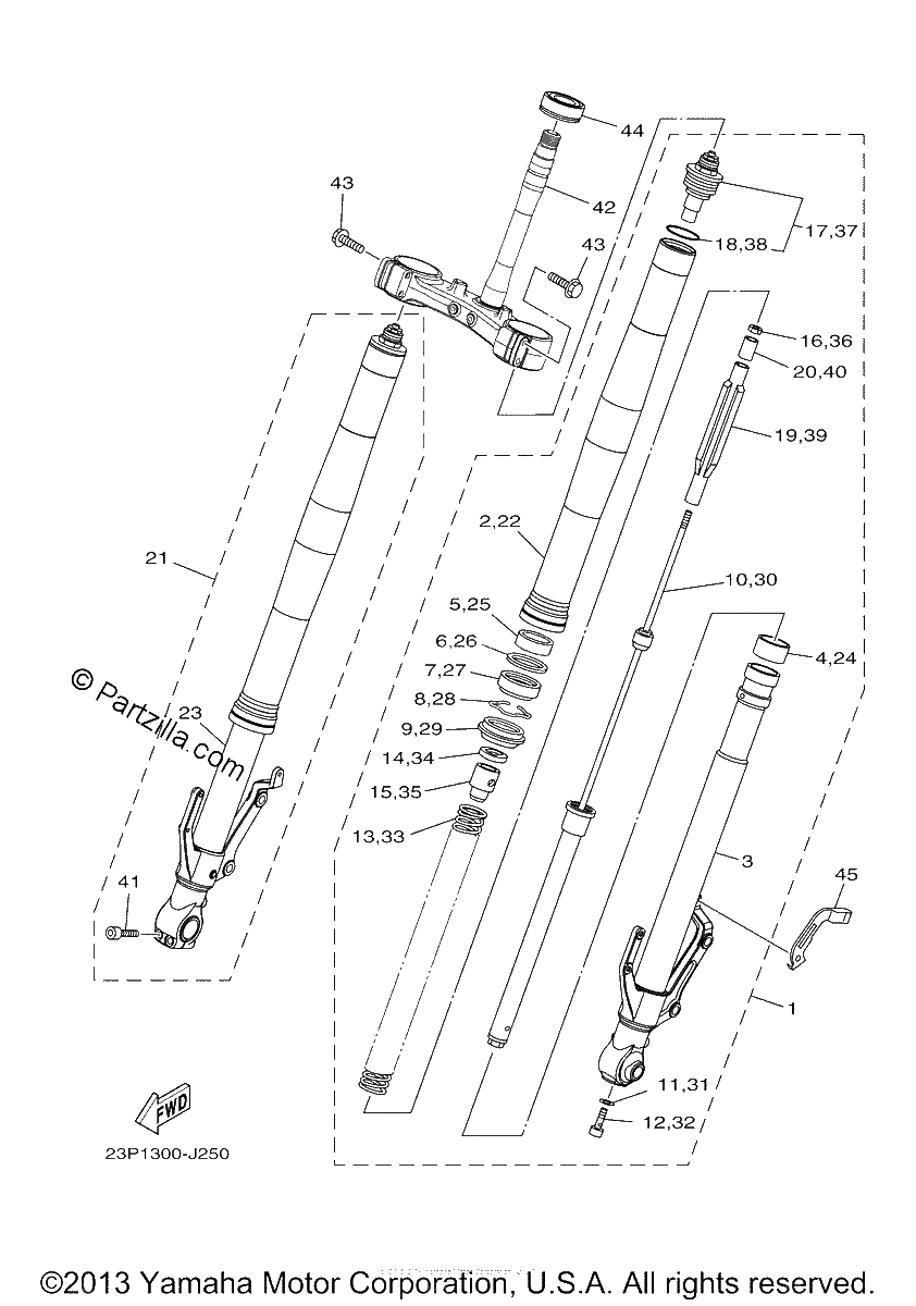 Diagrama de FRONT FORK