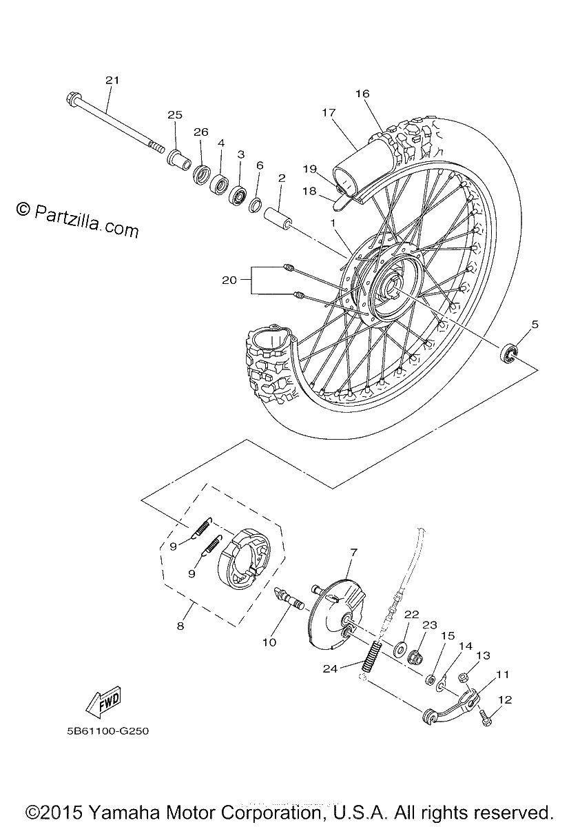 Diagrama de FRONT WHEEL