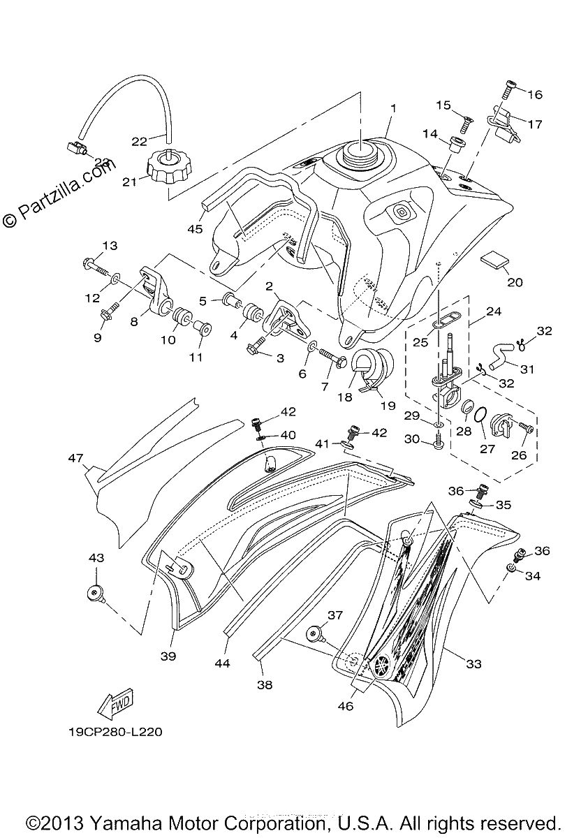 Diagrama de FUEL TANK