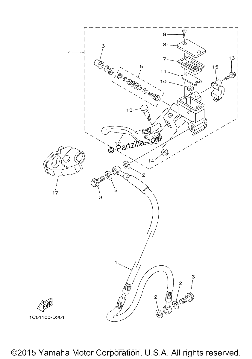 Diagrama de FRONT MASTER CYLINDER