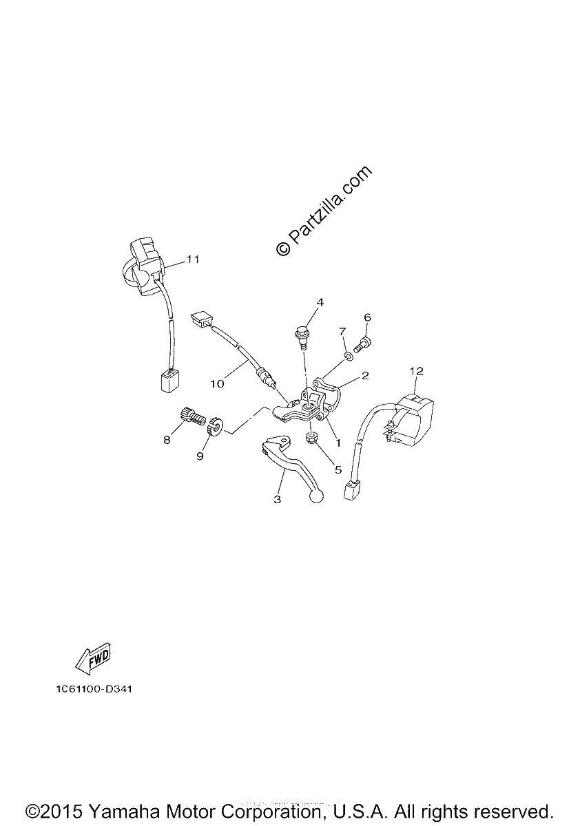Diagrama de HANDLE SWITCH LEVER