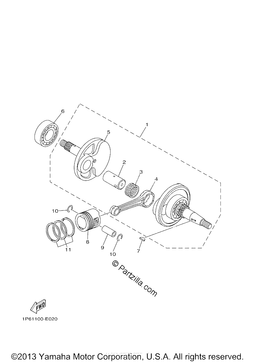 Diagrama de CRANKSHAFT PISTON