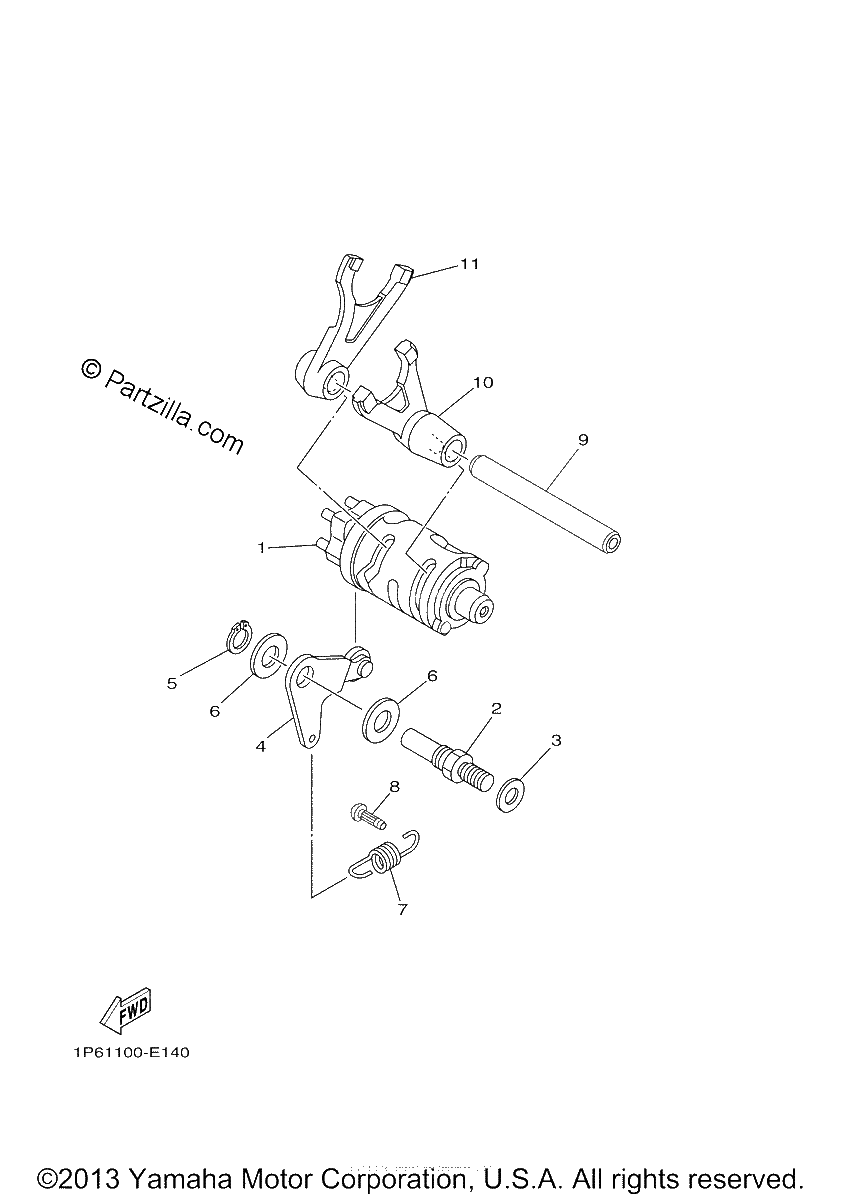 Diagrama de SHIFT CAM FORK