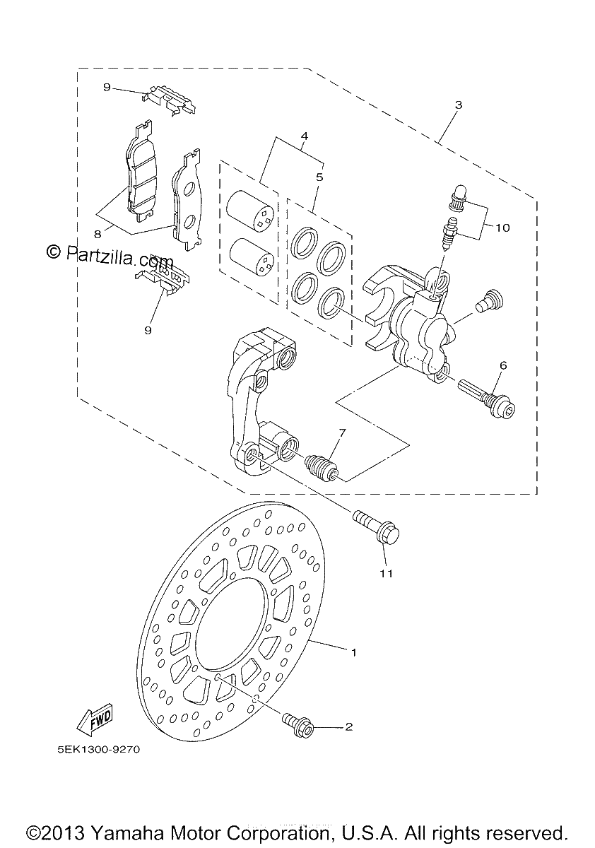 Diagrama de FRONT BRAKE CALIPER
