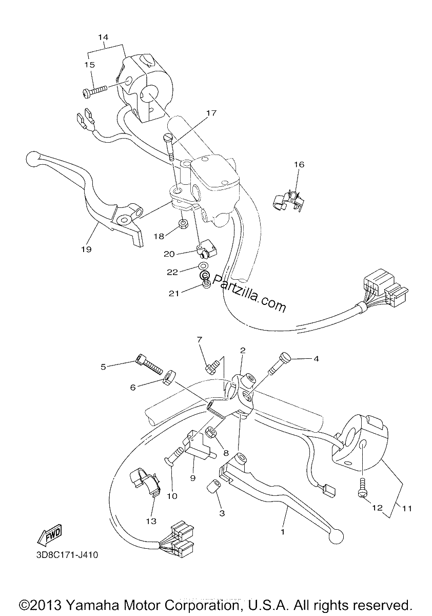 Diagrama de HANDLE SWITCH LEVER