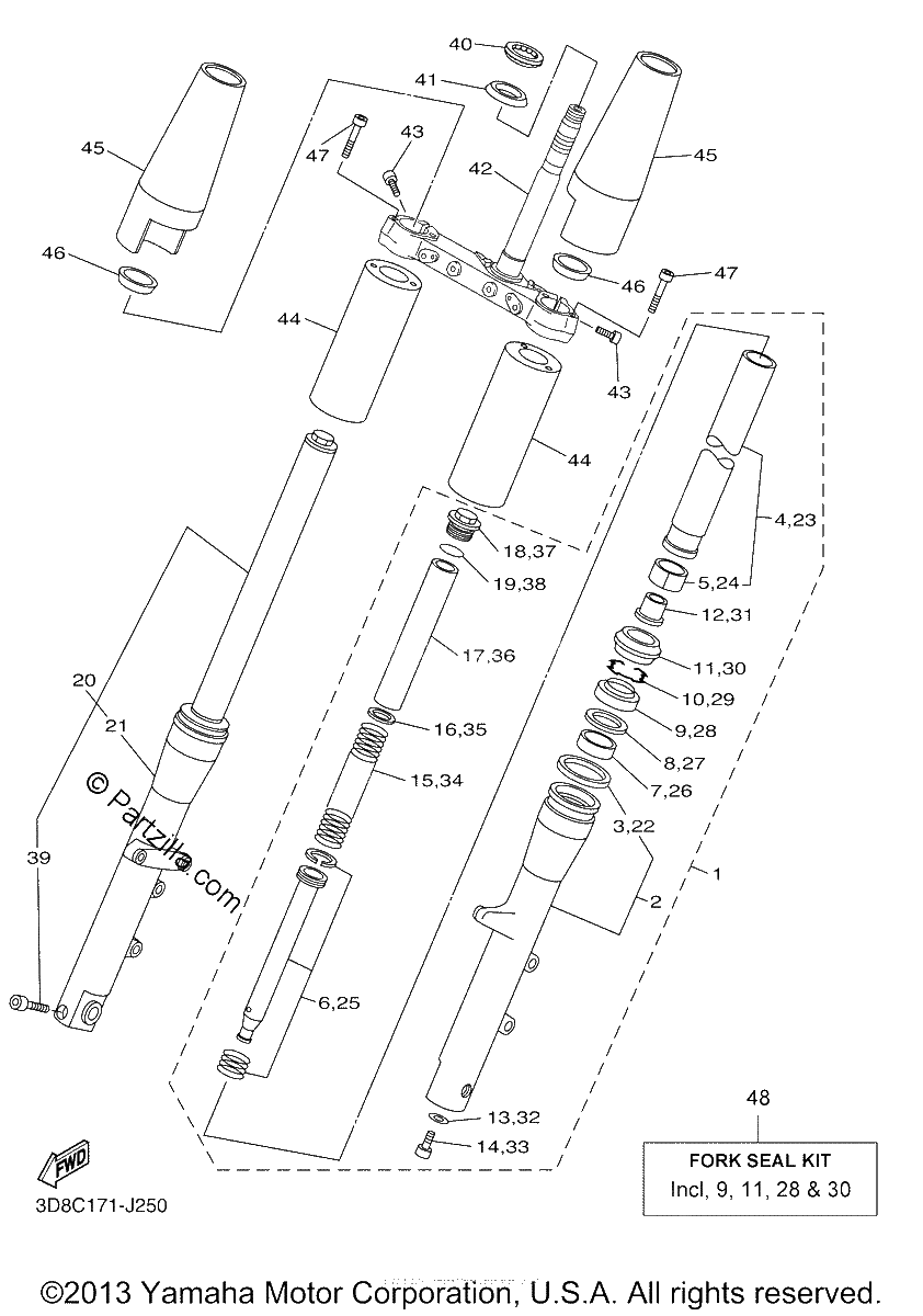 Diagrama de FRONT FORK