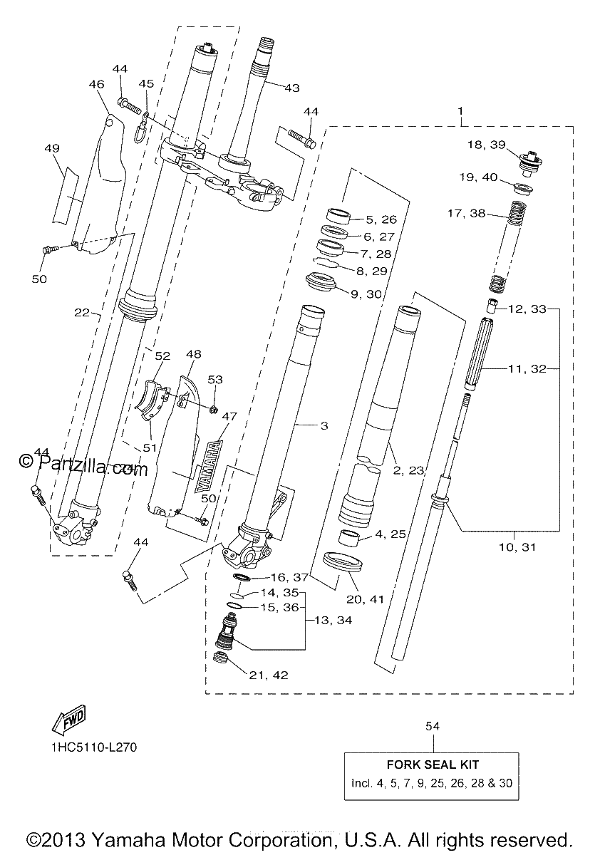 Diagrama de FRONT FORK