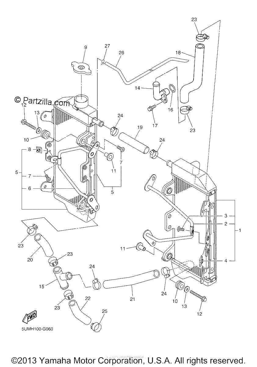 Diagrama de RADIATOR HOSE