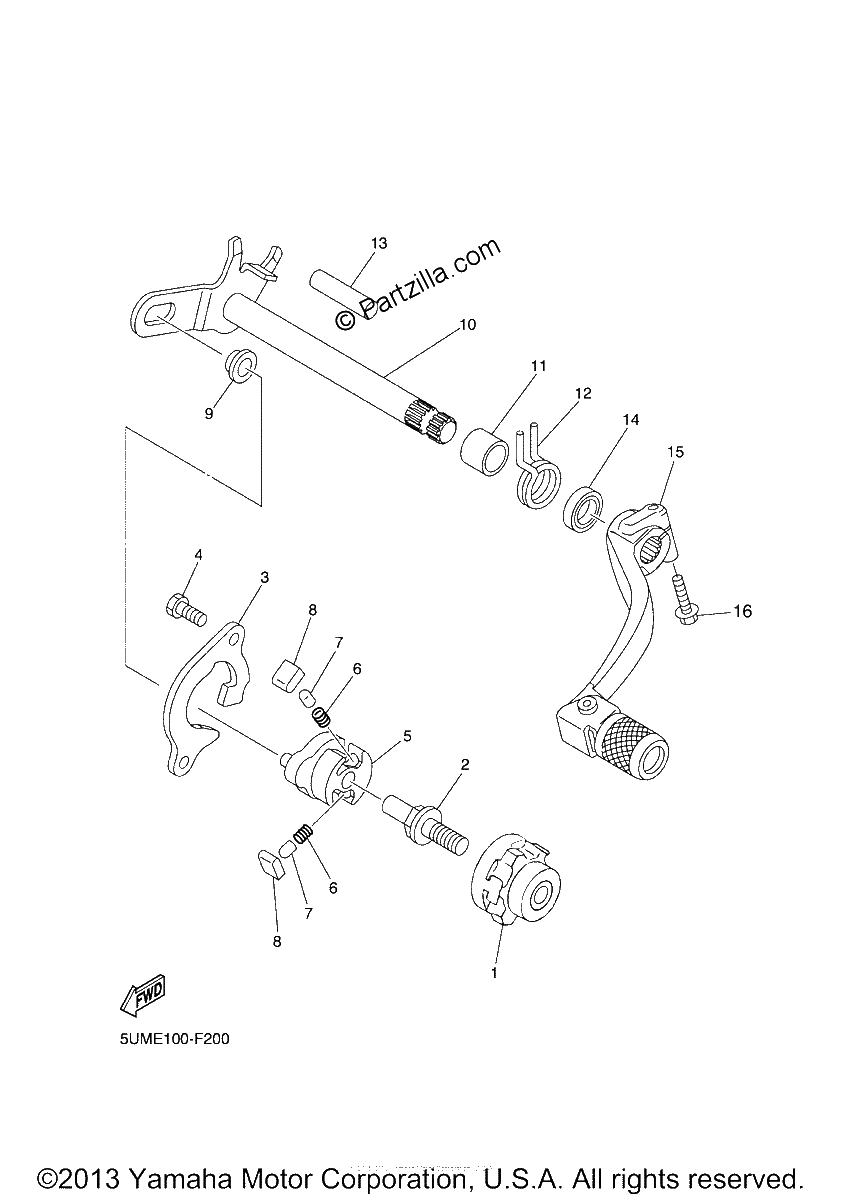Diagrama de SHIFT SHAFT