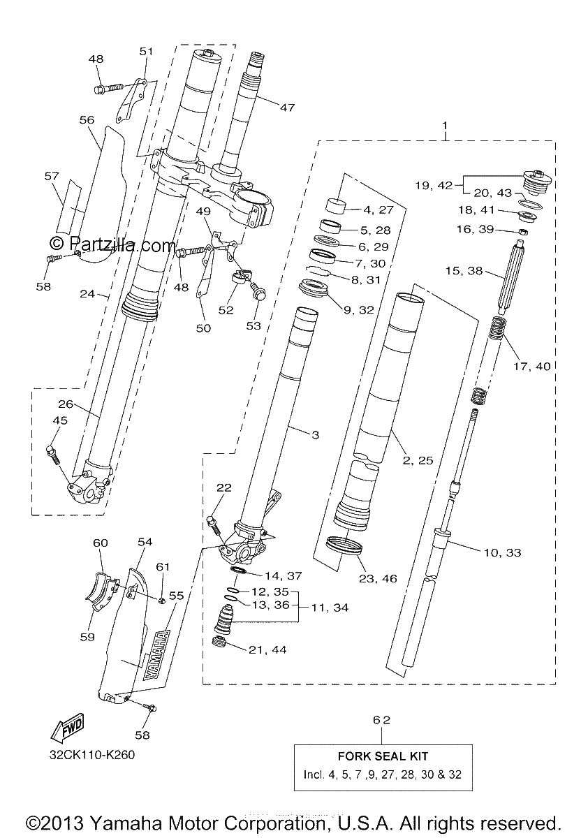 Diagrama de FRONT FORK