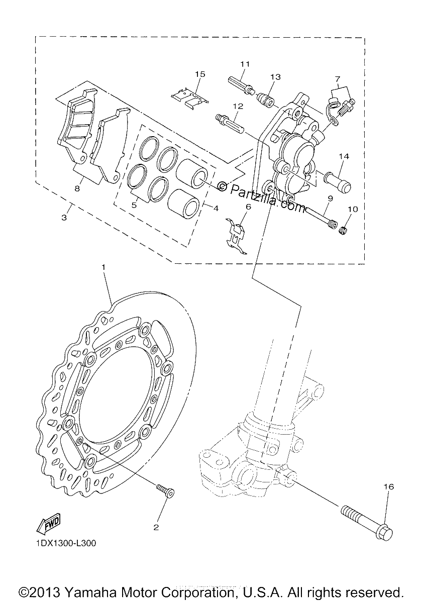 Diagrama de FRONT BRAKE CALIPER